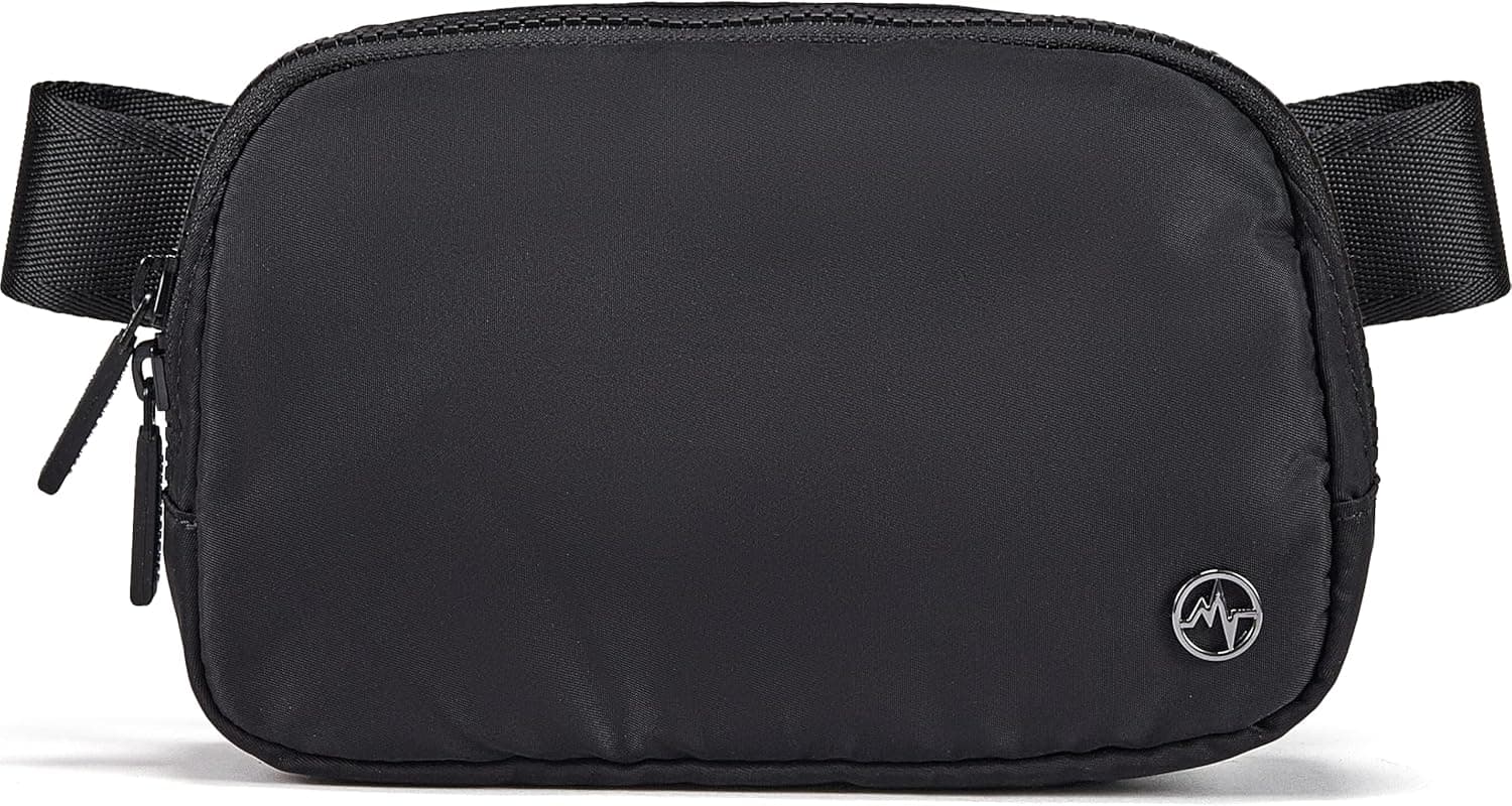 Pander Two-Way Zipper Nylon Fanny Pack, Water Repellent